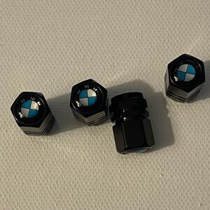BMW Valve Stem Caps in Black Set of 4 NWT